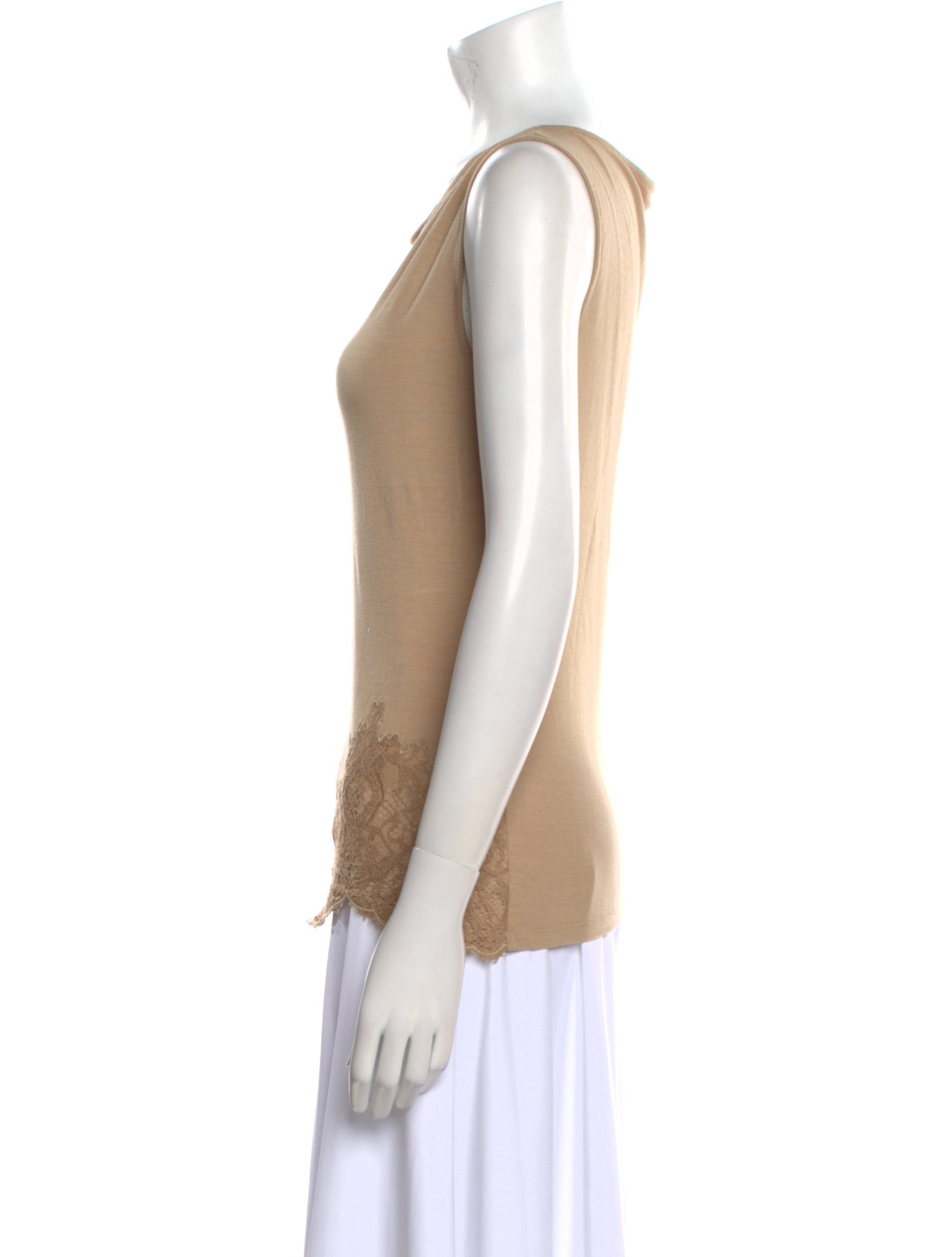 Red Valentino Cowl Neck Short Sleeve Top