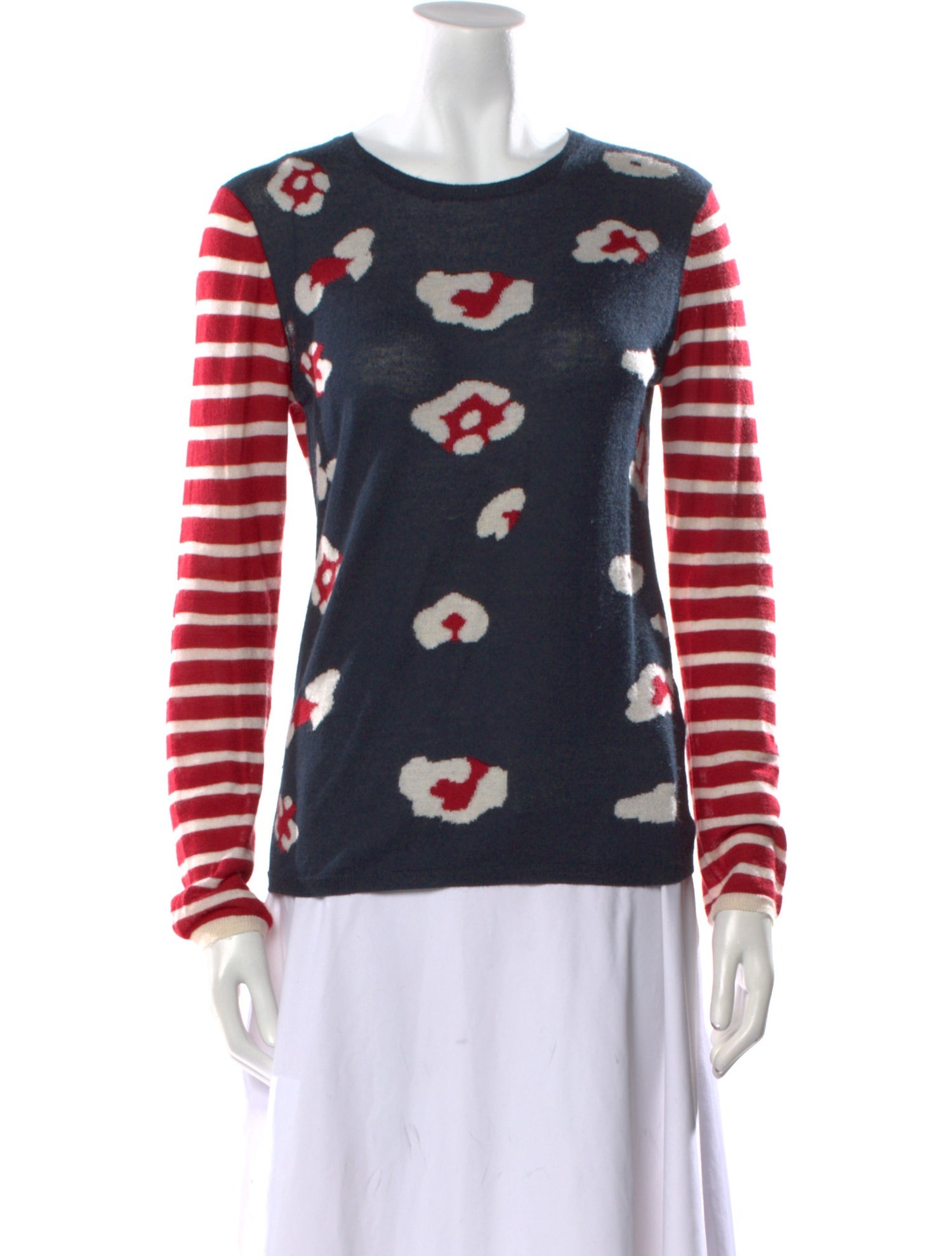 Red Valentino Cashmere Printed Sweatshirt