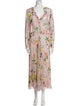 Red Valentino Floral Print Long Dress