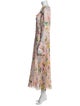 Red Valentino Floral Print Long Dress