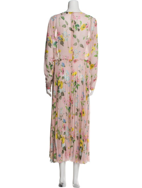 Red Valentino Floral Print Long Dress