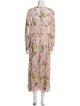 Red Valentino Floral Print Long Dress