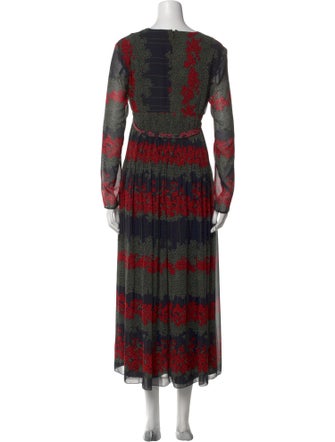 Red Valentino Printed Long Dress