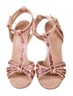 Red Valentino Leather T-Strap Sandals