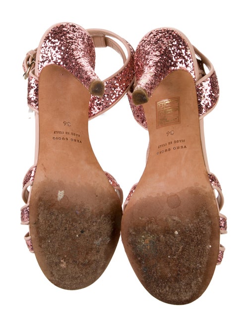 Red Valentino Leather T-Strap Sandals