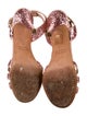 Red Valentino Leather T-Strap Sandals