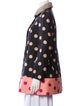 Red Valentino Polka Dot Print Faux Fur Jacket