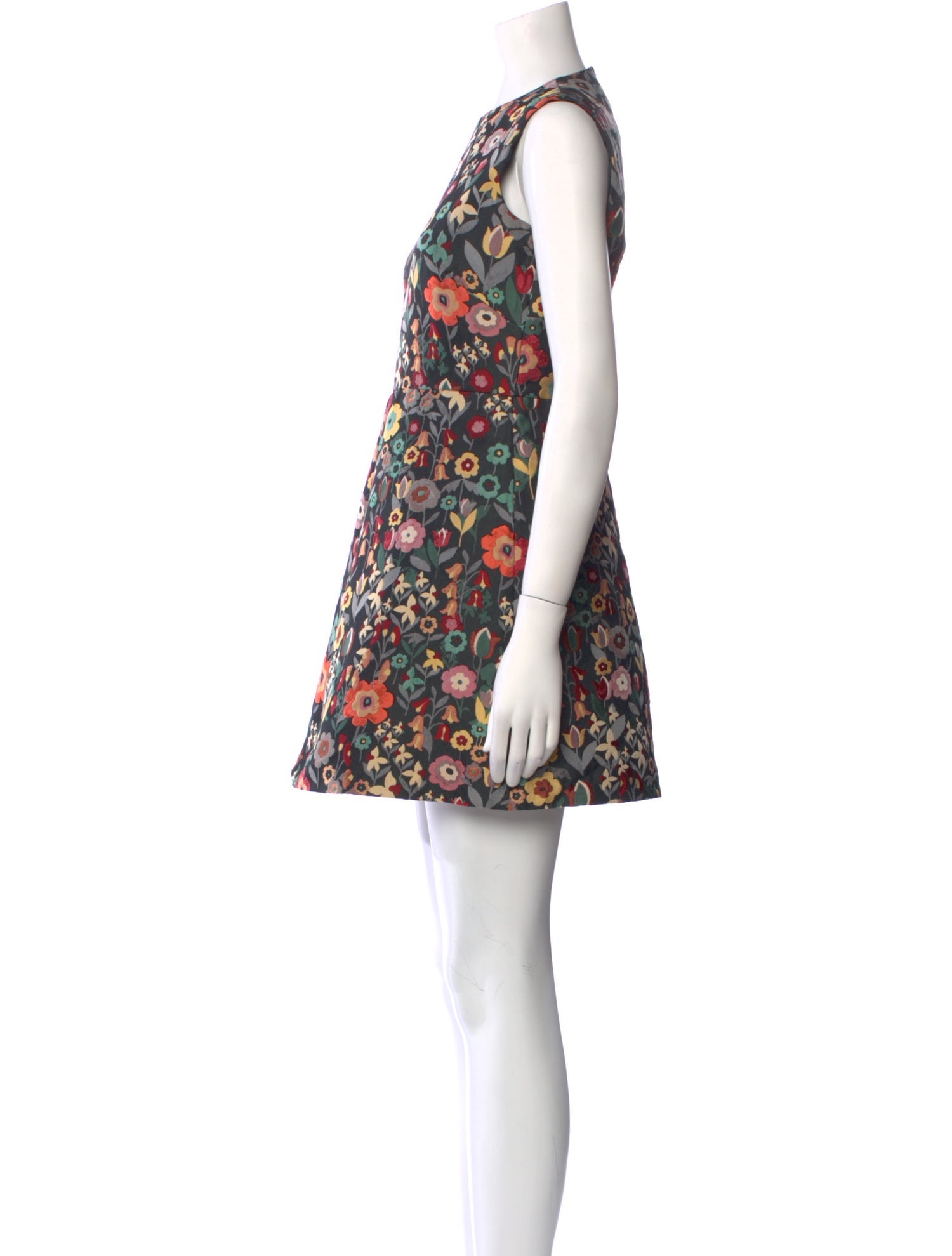 Red Valentino Floral Print Mini Dress