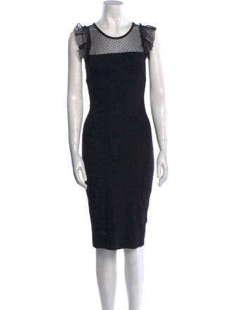 Red Valentino Crew Neck Knee-Length Dress