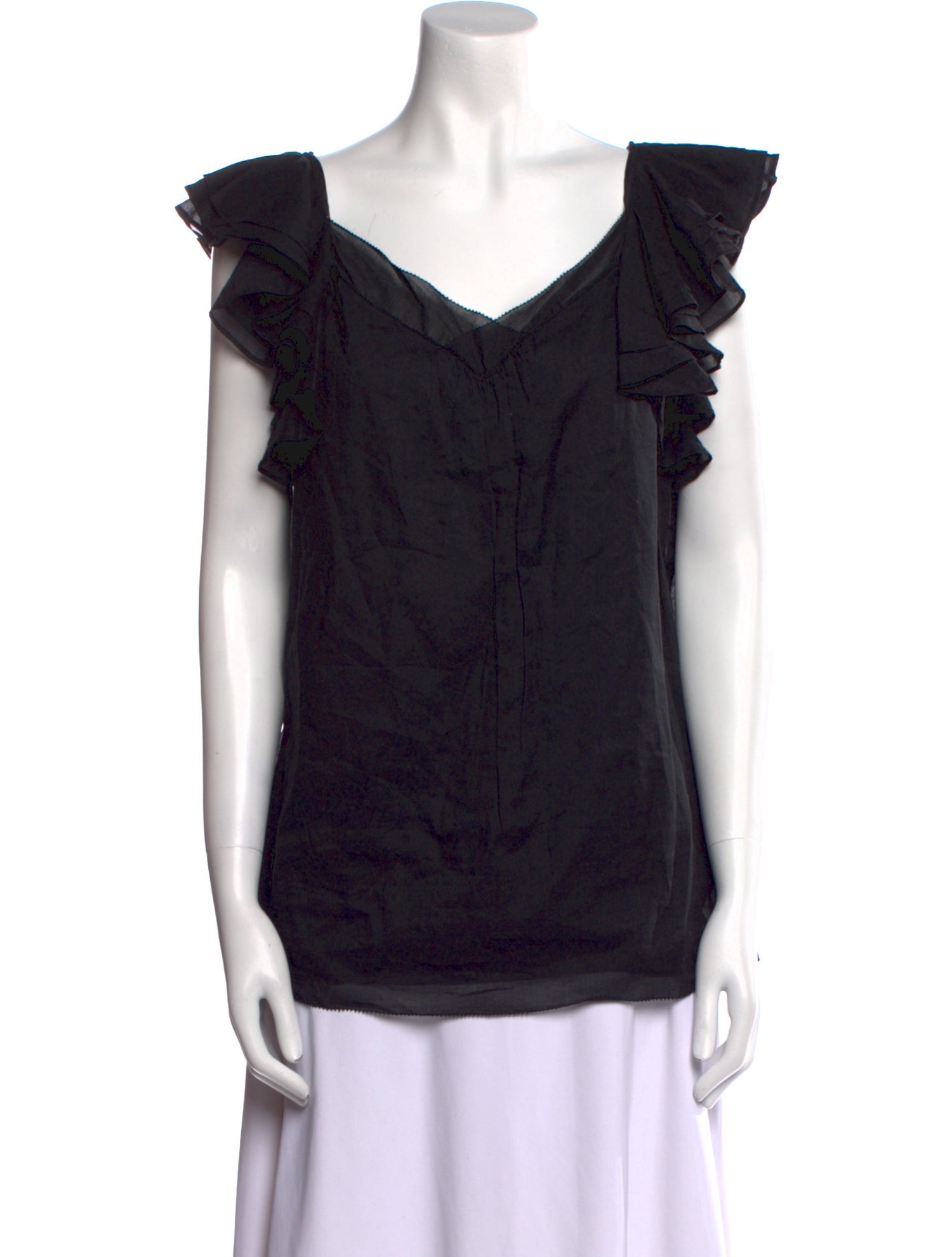 Red Valentino Square Neckline Short Sleeve Blouse