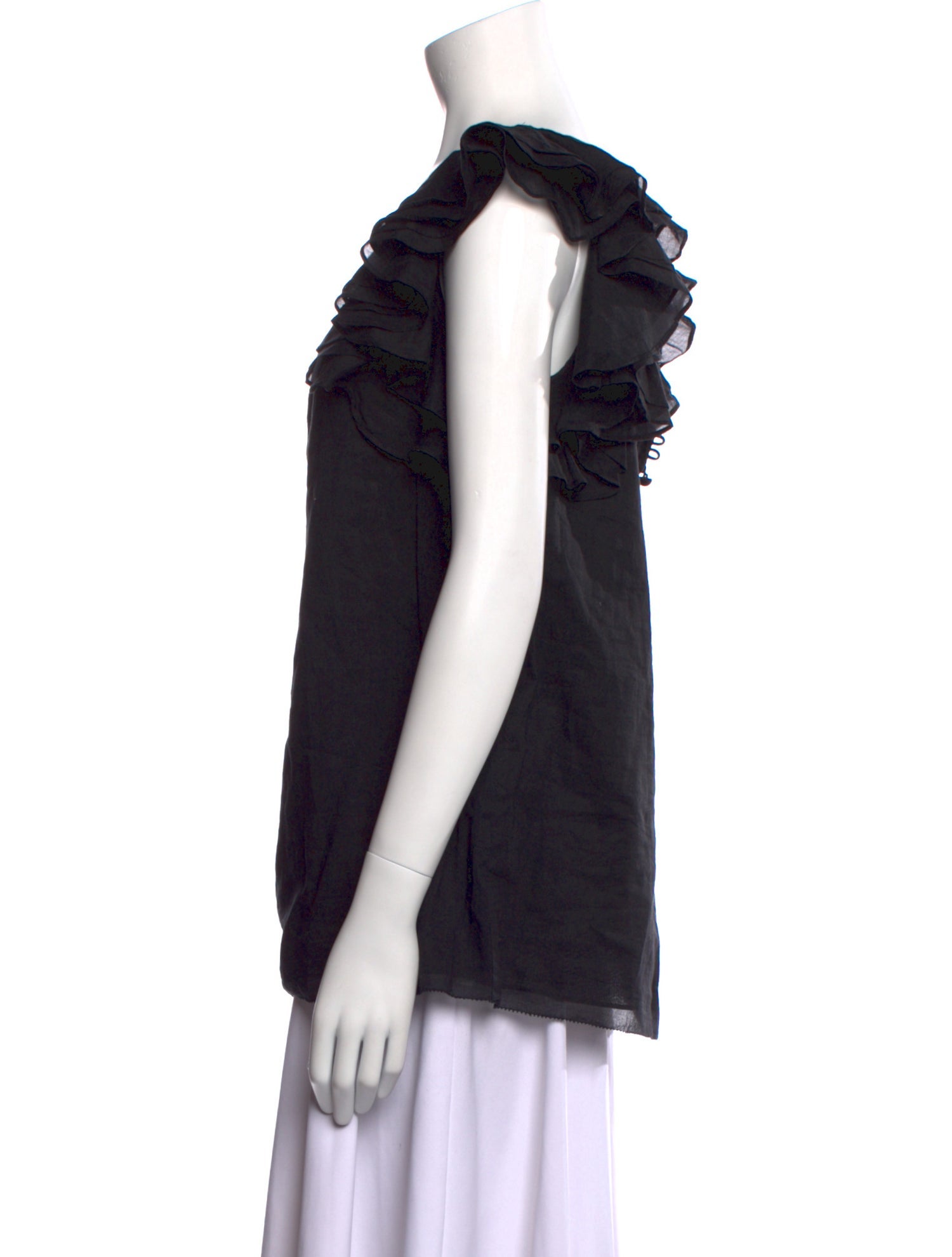 Red Valentino Square Neckline Short Sleeve Blouse