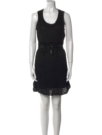 Red Valentino Scoop Neck Mini Dress