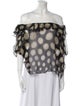 Red Valentino Silk Polka Dot Print Blouse