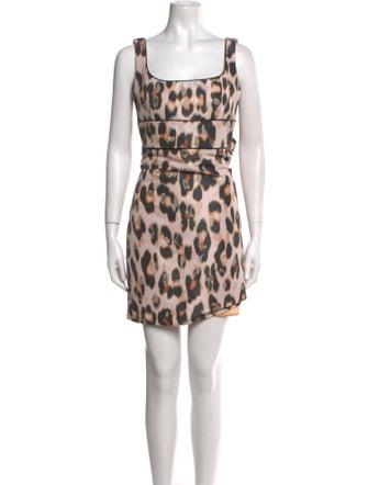 Red Valentino Animal Print Mini Dress