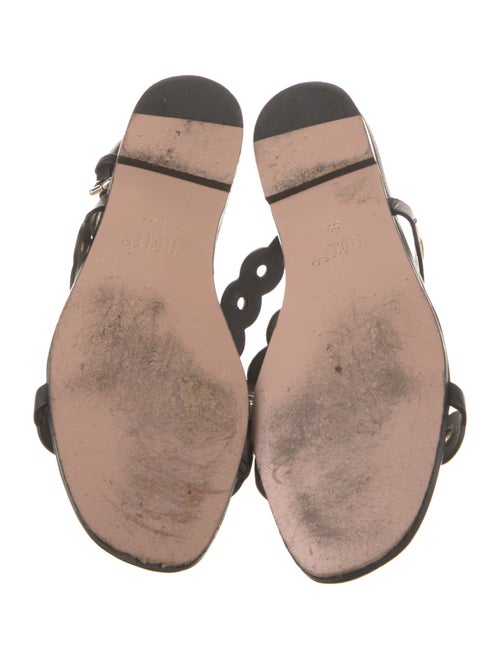 Red Valentino Leather Chain-Link Accents Gladiator Sandals