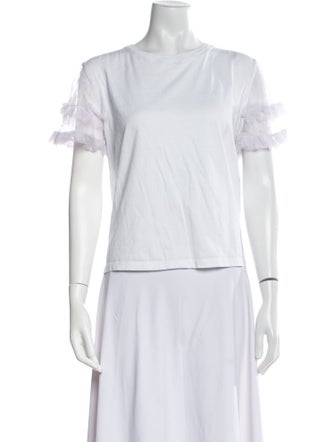 Red Valentino Bateau Neckline Short Sleeve T-Shirt