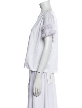 Red Valentino Bateau Neckline Short Sleeve T-Shirt