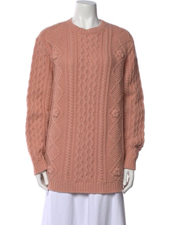 Red Valentino Virgin Wool Crew Neck Sweater