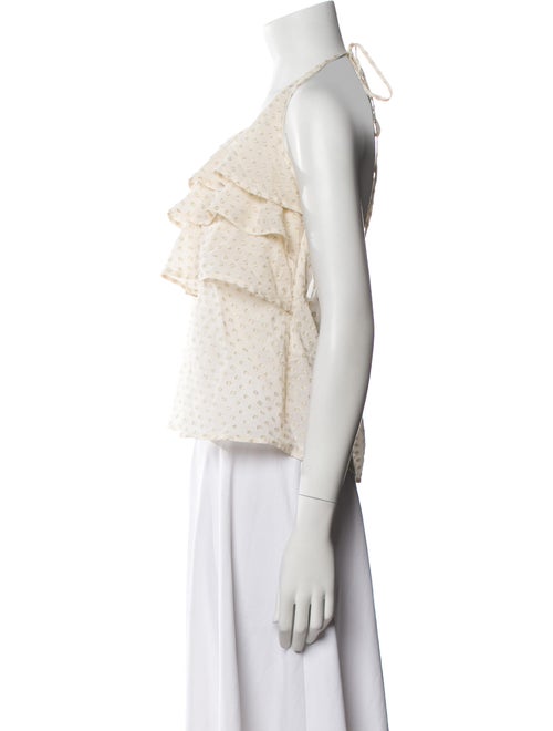 Red Valentino Halterneck Sleeveless Crop Top