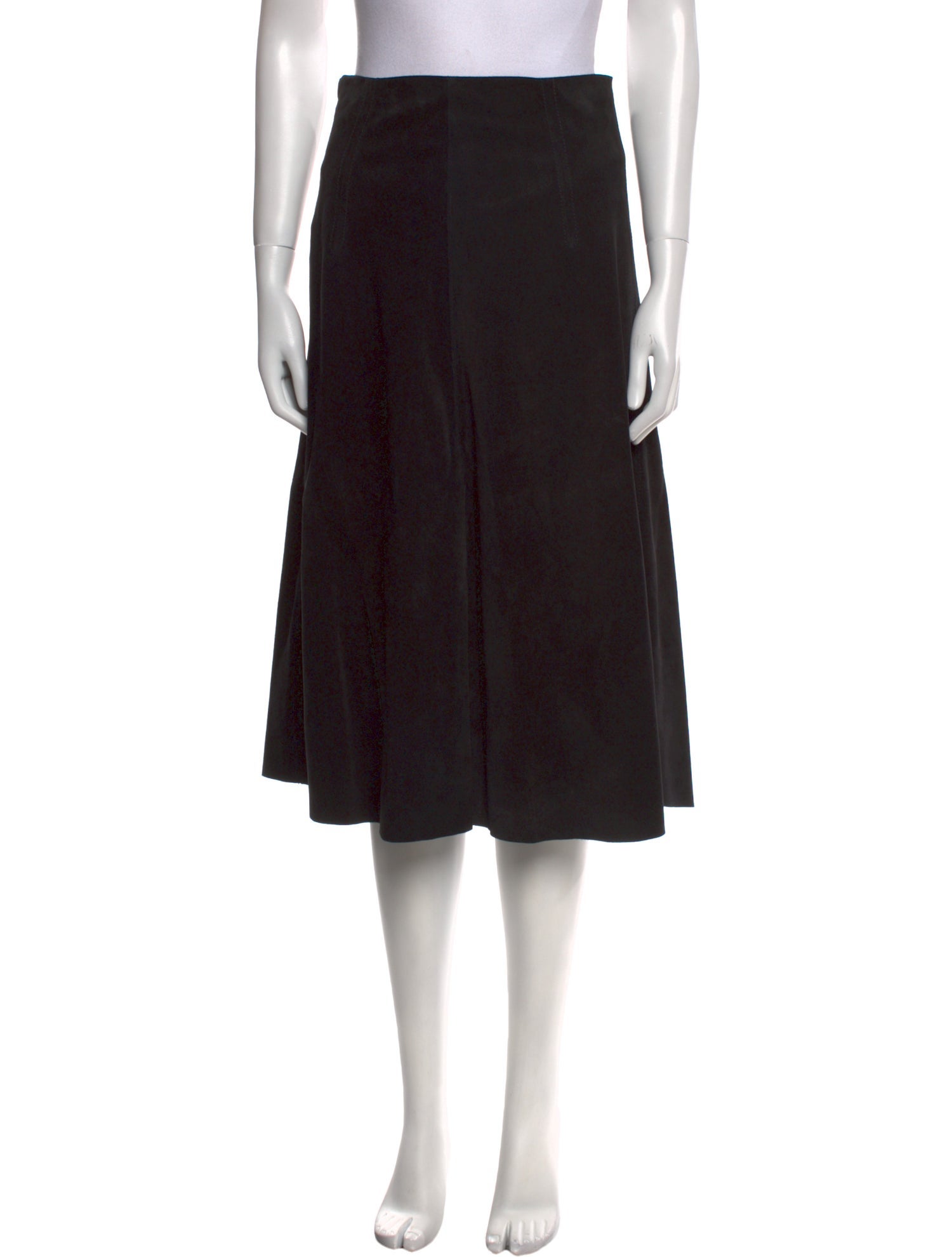 Red Valentino Calf Leather Knee-Length Skirt