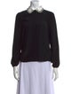 Red Valentino Silk Mock Neck Blouse