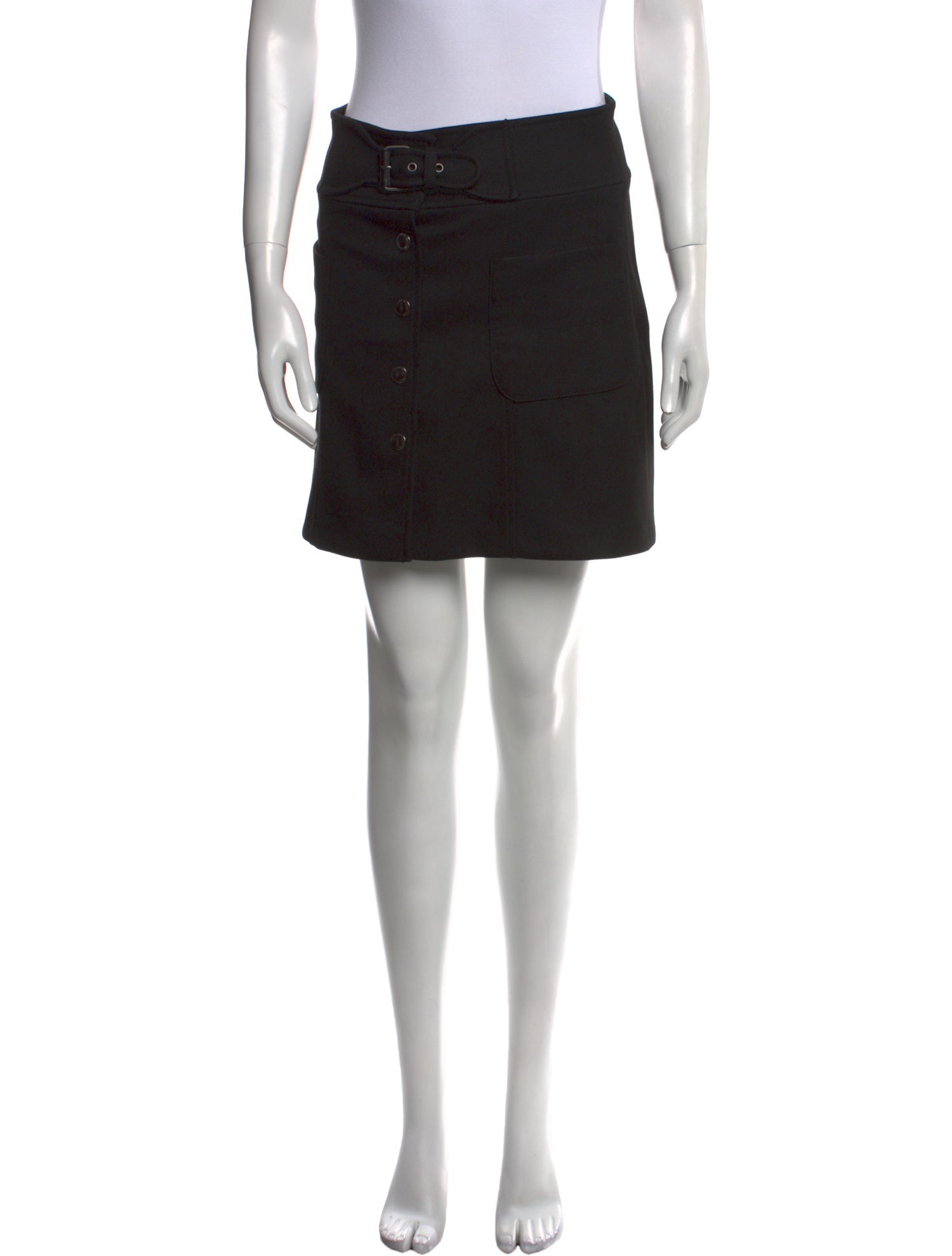 Red Valentino Pleated Accents Mini Skirt