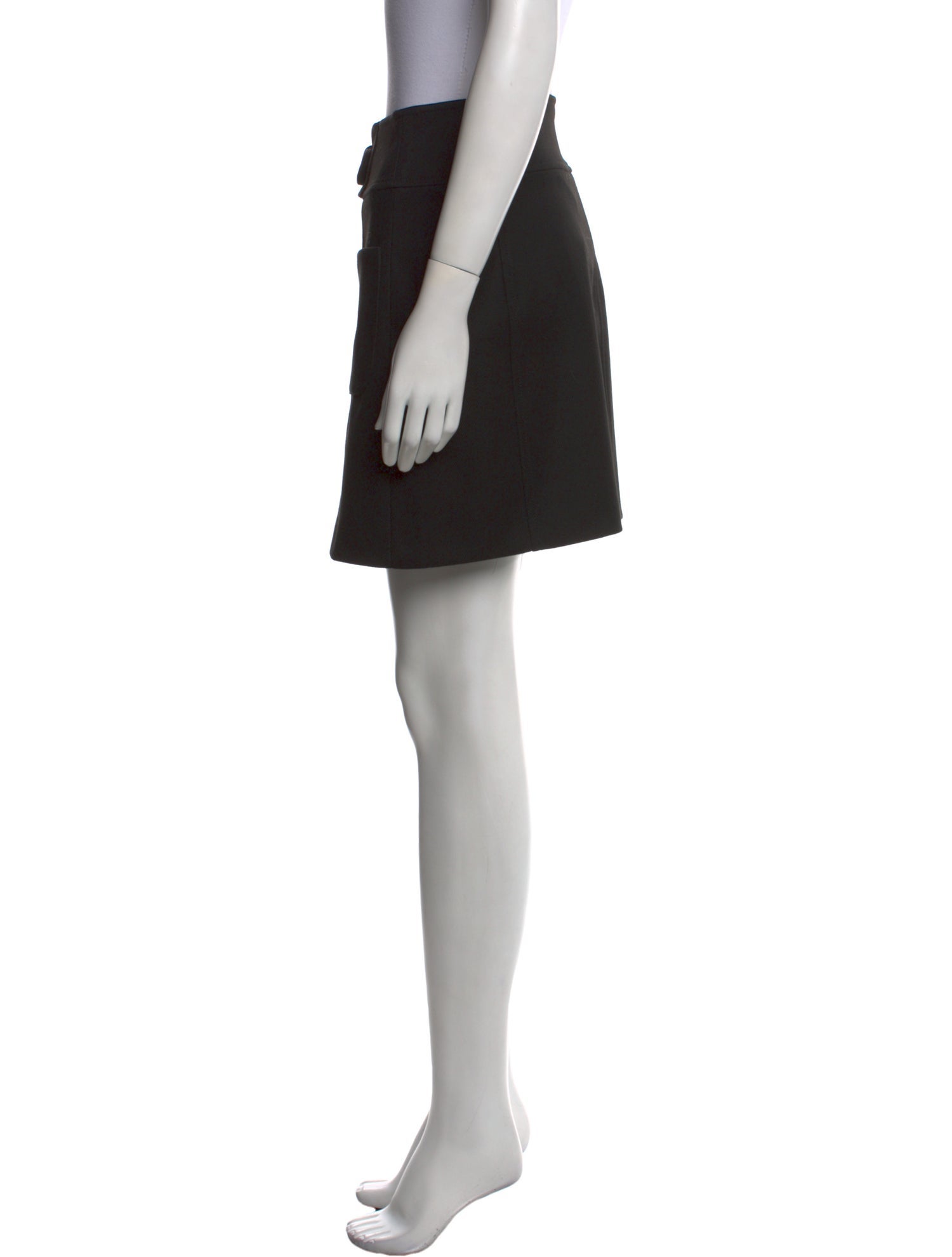 Red Valentino Pleated Accents Mini Skirt