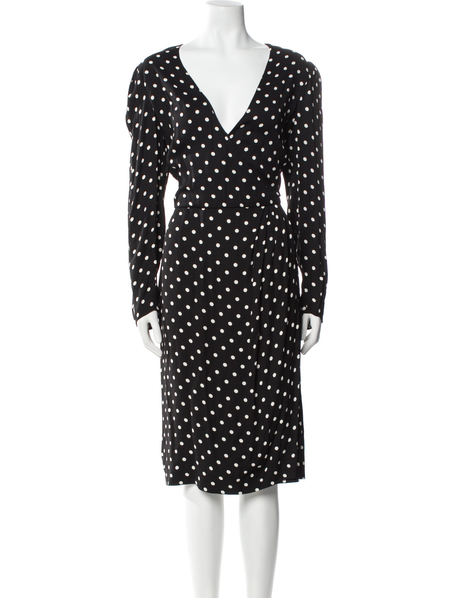 Red Valentino Polka Dot Print Midi Length Dress