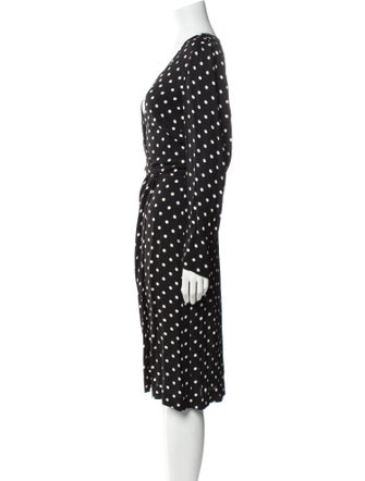 Red Valentino Polka Dot Print Midi Length Dress
