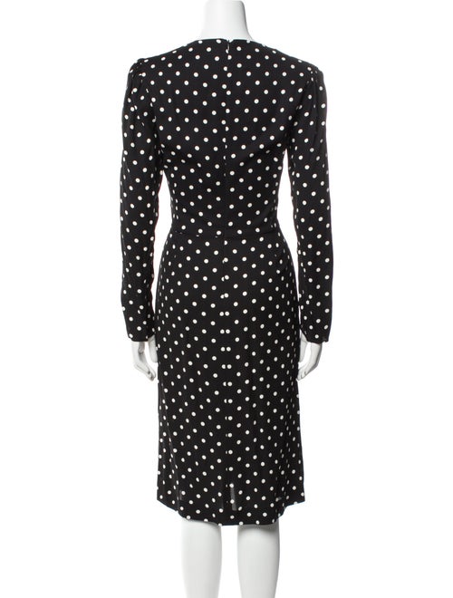 Red Valentino Polka Dot Print Midi Length Dress
