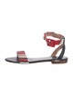 Red Valentino Leather Striped Sandals