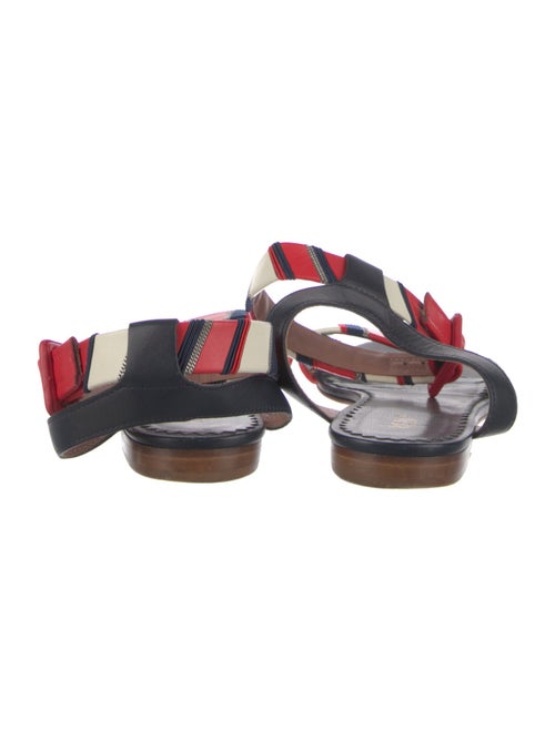 Red Valentino Leather Striped Sandals