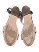 Red Valentino Leather Striped Sandals