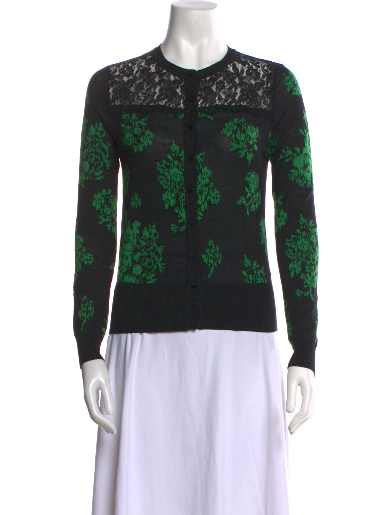 Red Valentino Printed Crew Neck Sweater