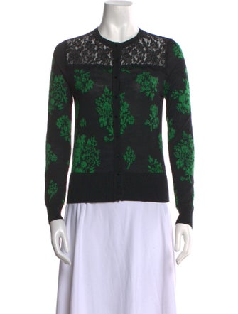 Red Valentino Printed Crew Neck Sweater