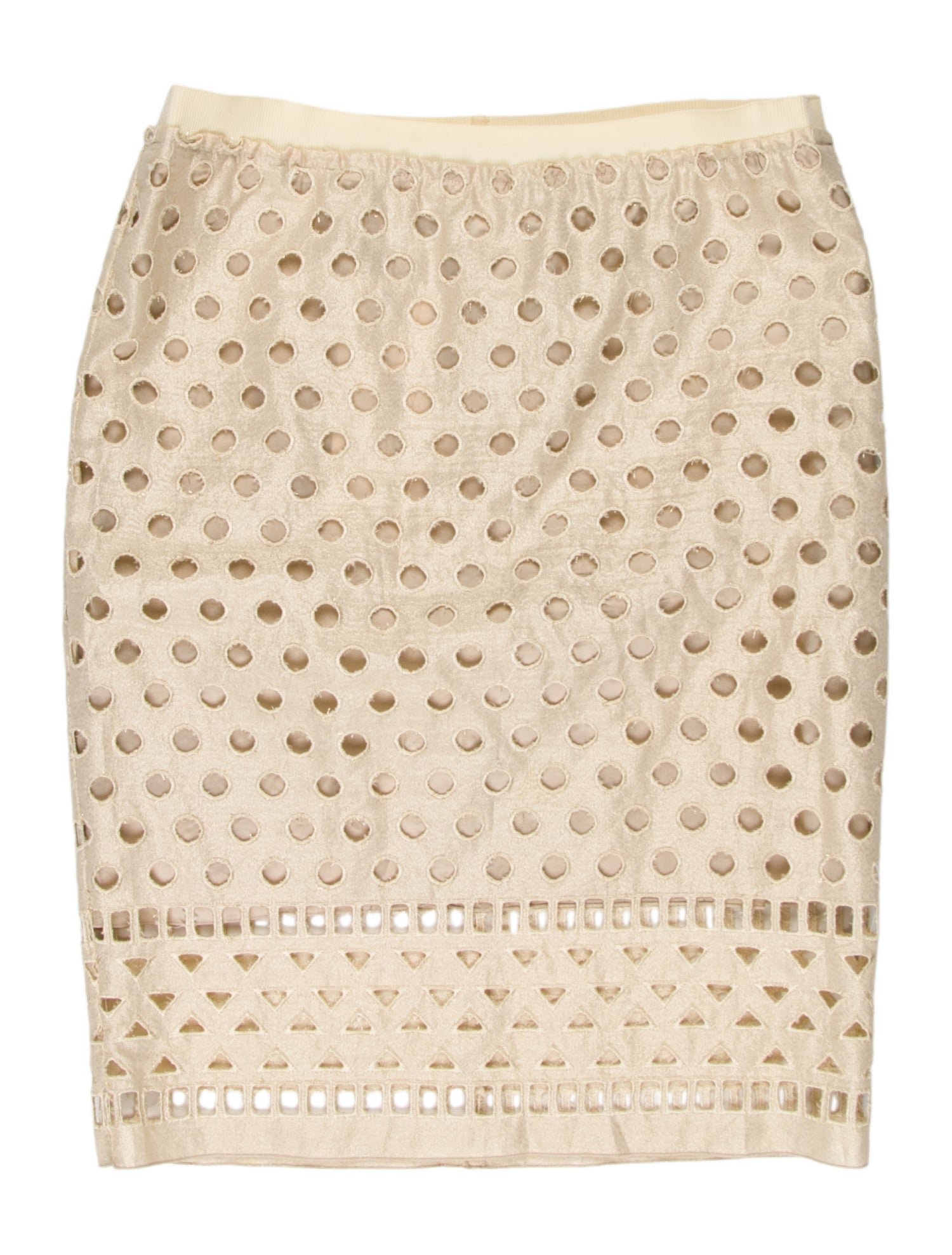 Red Valentino Eyelet Trim Mini Skirt
