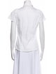 Red Valentino Short Sleeve Button-Up Top