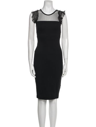 Red Valentino Crew Neck Knee-Length Dress