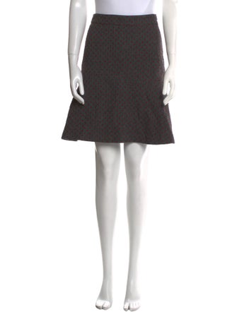 Red Valentino Pleated Accents Knee-Length Skirt