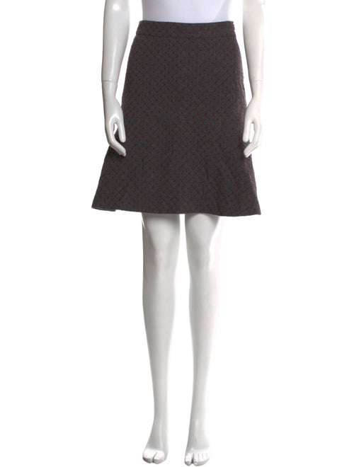 Red Valentino Pleated Accents Knee-Length Skirt