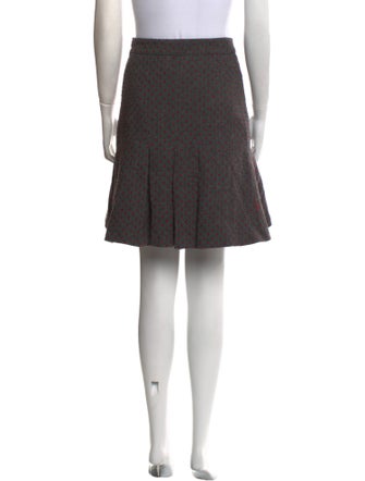 Red Valentino Pleated Accents Knee-Length Skirt