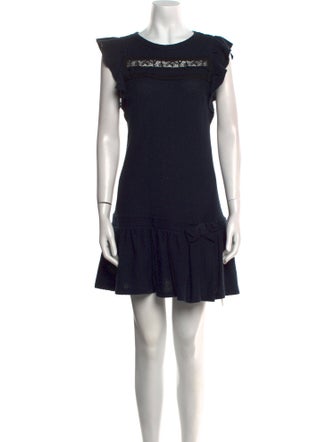 Red Valentino Crew Neck Mini Dress