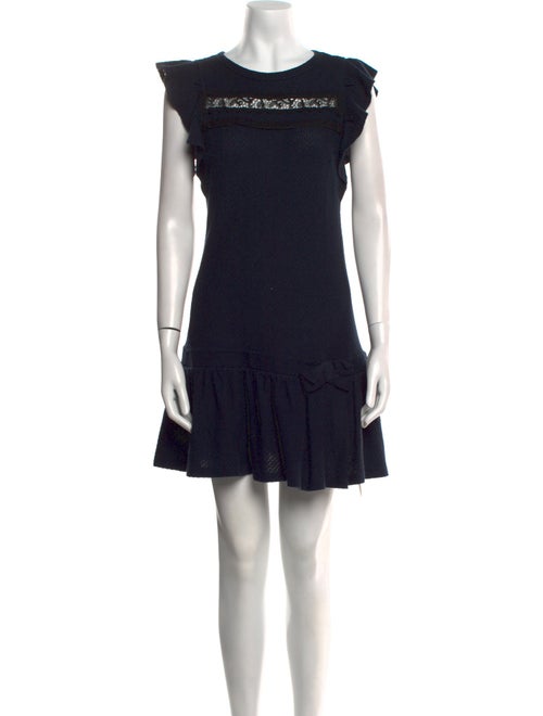 Red Valentino Crew Neck Mini Dress