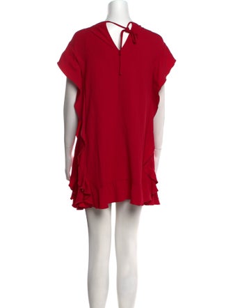 Red Valentino Scoop Neck Mini Dress