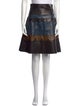 Red Valentino Lamb Leather Knee-Length Skirt