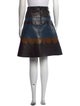 Red Valentino Lamb Leather Knee-Length Skirt