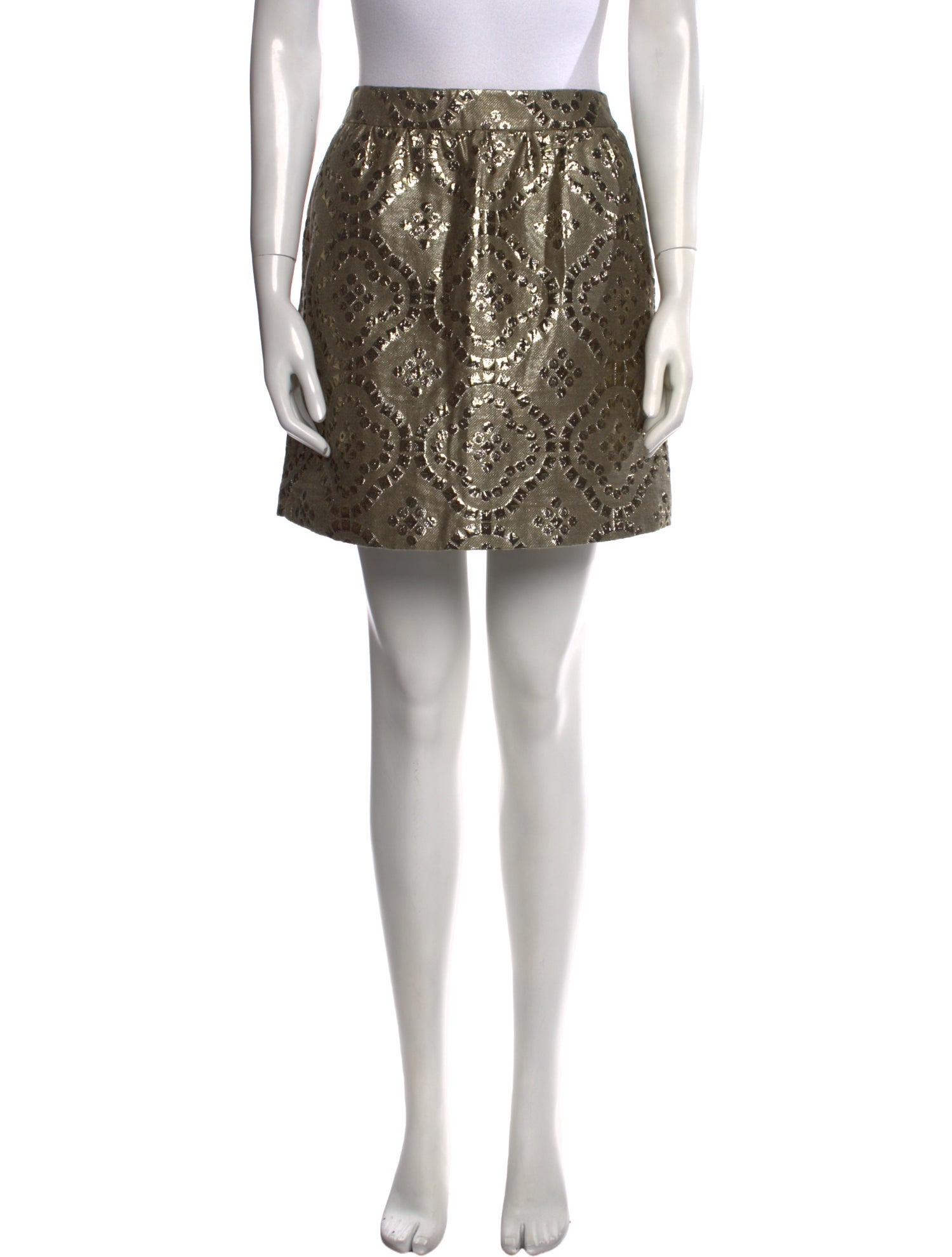 Red Valentino Glitter Accents Mini Skirt