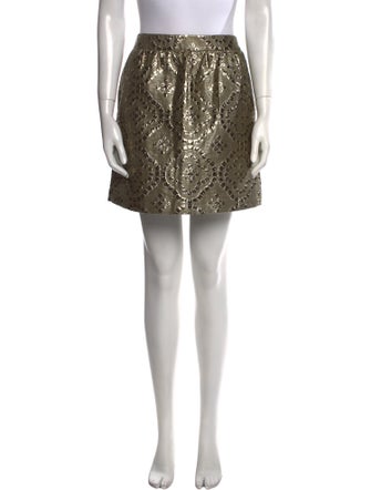 Red Valentino Glitter Accents Mini Skirt