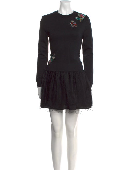 Red Valentino Crew Neck Mini Dress