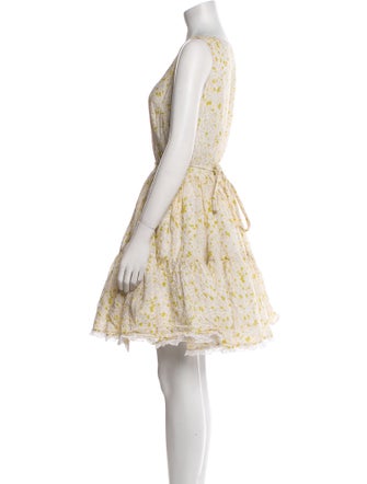 Red Valentino Floral Print Knee-Length Dress